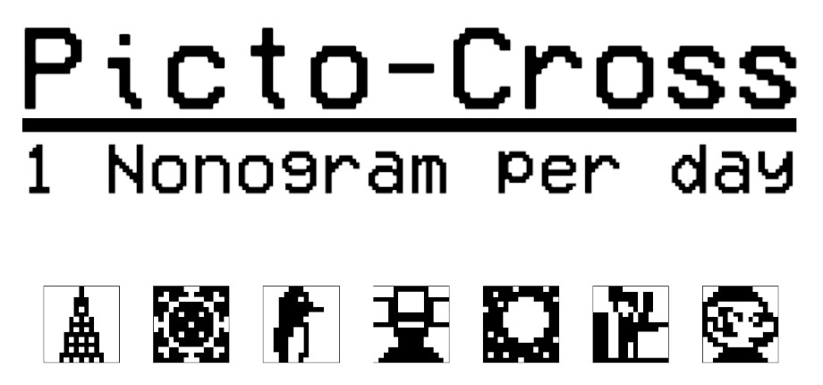 Picto-Cross: 1 nonogram per day header image