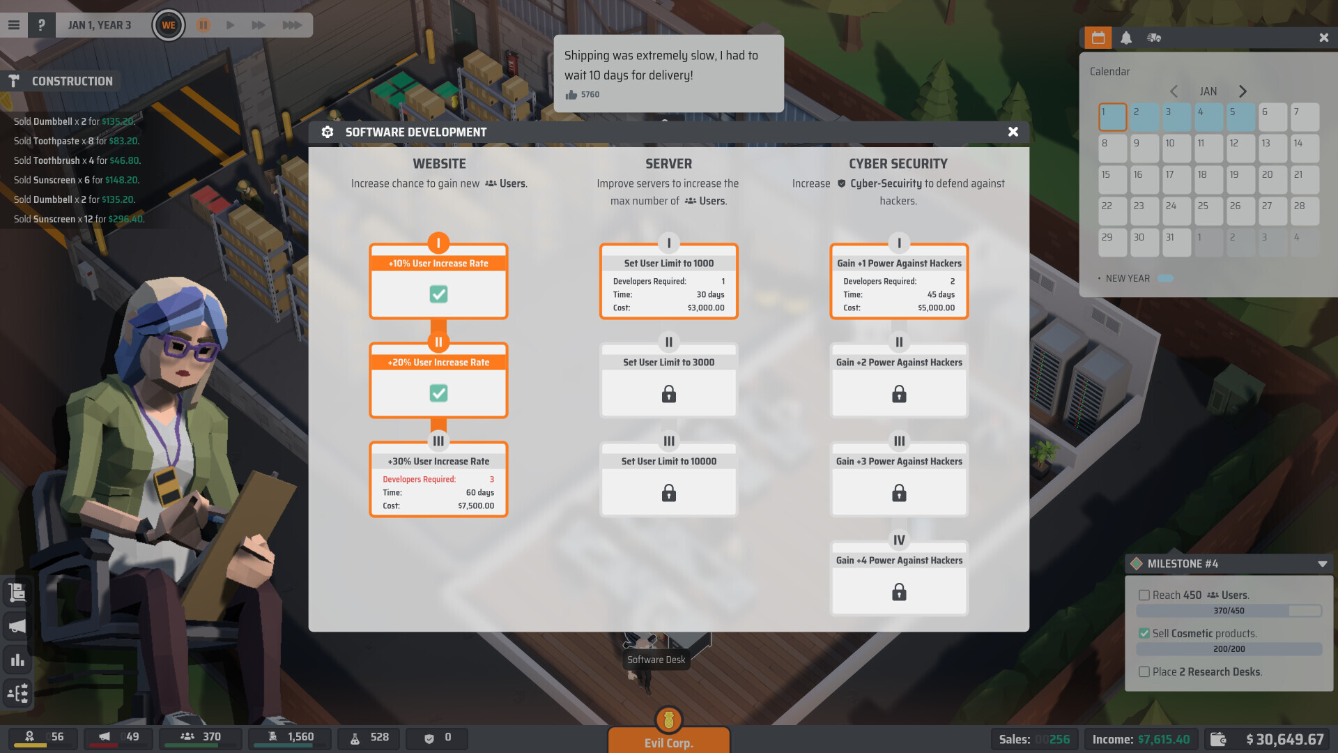 Screenshot de E-Shop Tycoon