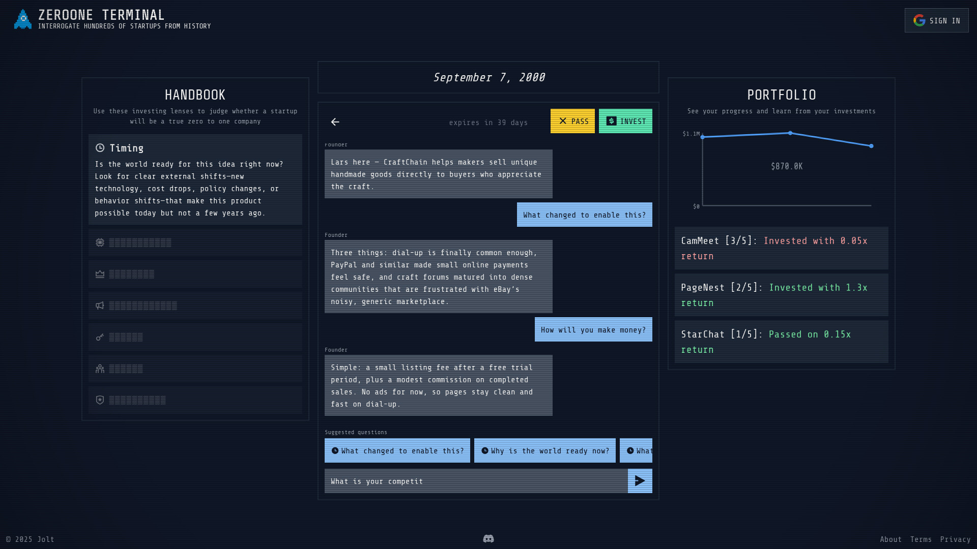 ZeroOne Terminal screenshot #2