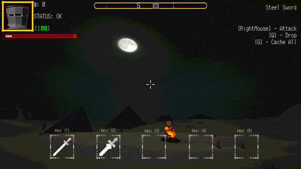 Screenshot of Labyrinth Knights gameplay showing in-action mechanics