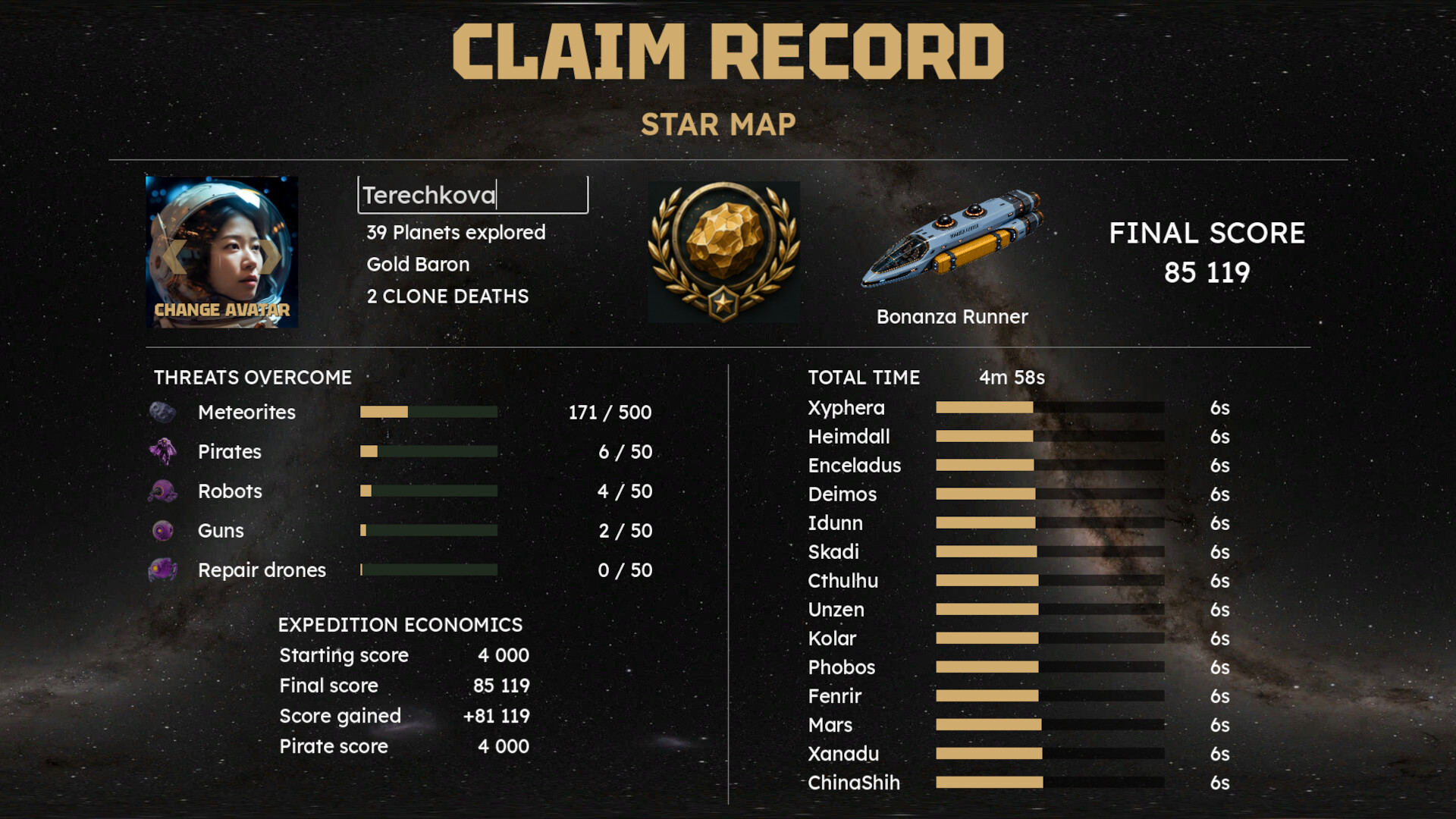 Cosmic Gold Rush screenshot #10