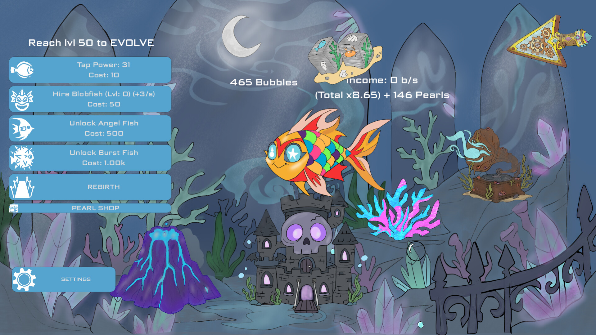 Midnight Aquarium: Idle Clicker Featured Screenshot #1