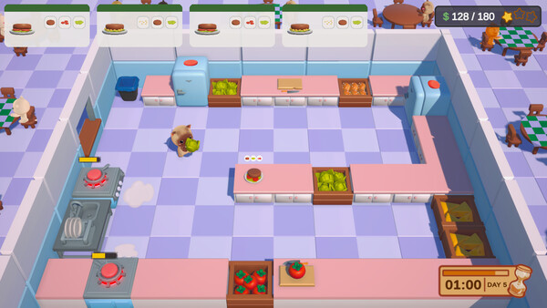 Screenshot of Cooking Cat-astrophe