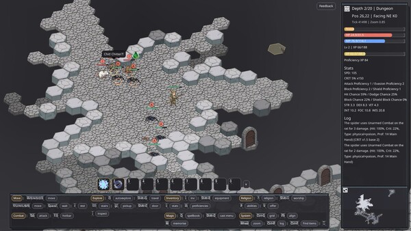 Screenshot of Hexagon Soup gameplay showing in-action mechanics