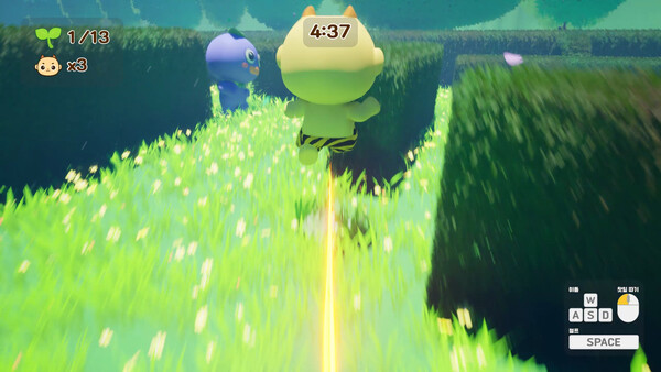Screenshot of Green Tea Field Mayhem gameplay showing in-action mechanics