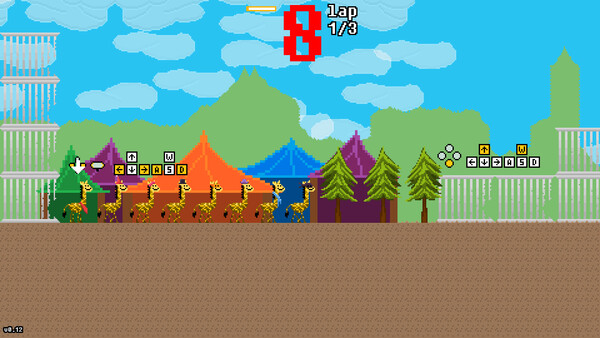 Screenshot of Run Giraffe Run gameplay showing in-action mechanics