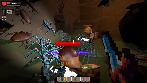 Screenshot of Caveworks gameplay showing in-action mechanics