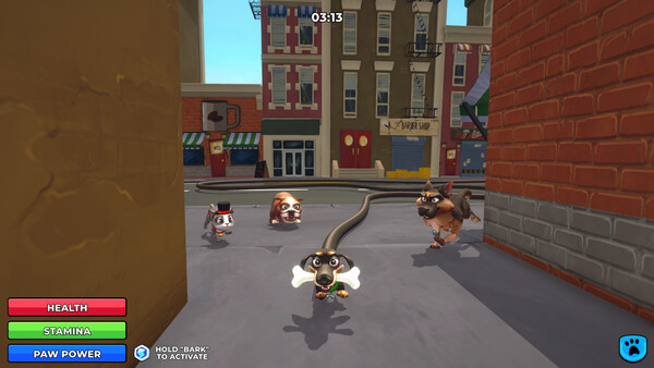Screenshot of Stray Wars gameplay showing in-action mechanics
