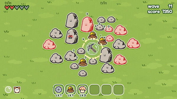 Screenshot of King of Pickaxe gameplay showing in-action mechanics