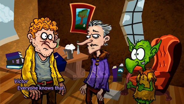 Screenshot of The Last Wizard - A Goblin Detective Mystery gameplay showing in-action mechanics