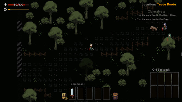 Screenshot of Darkvale gameplay showing in-action mechanics