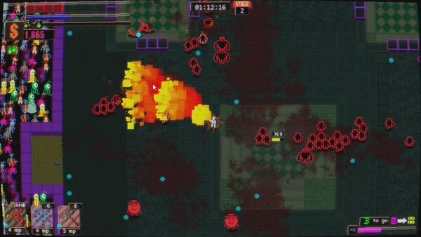 Screenshot of Murderplanet gameplay showing in-action mechanics