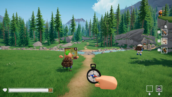 Screenshot of Campwood gameplay showing in-action mechanics