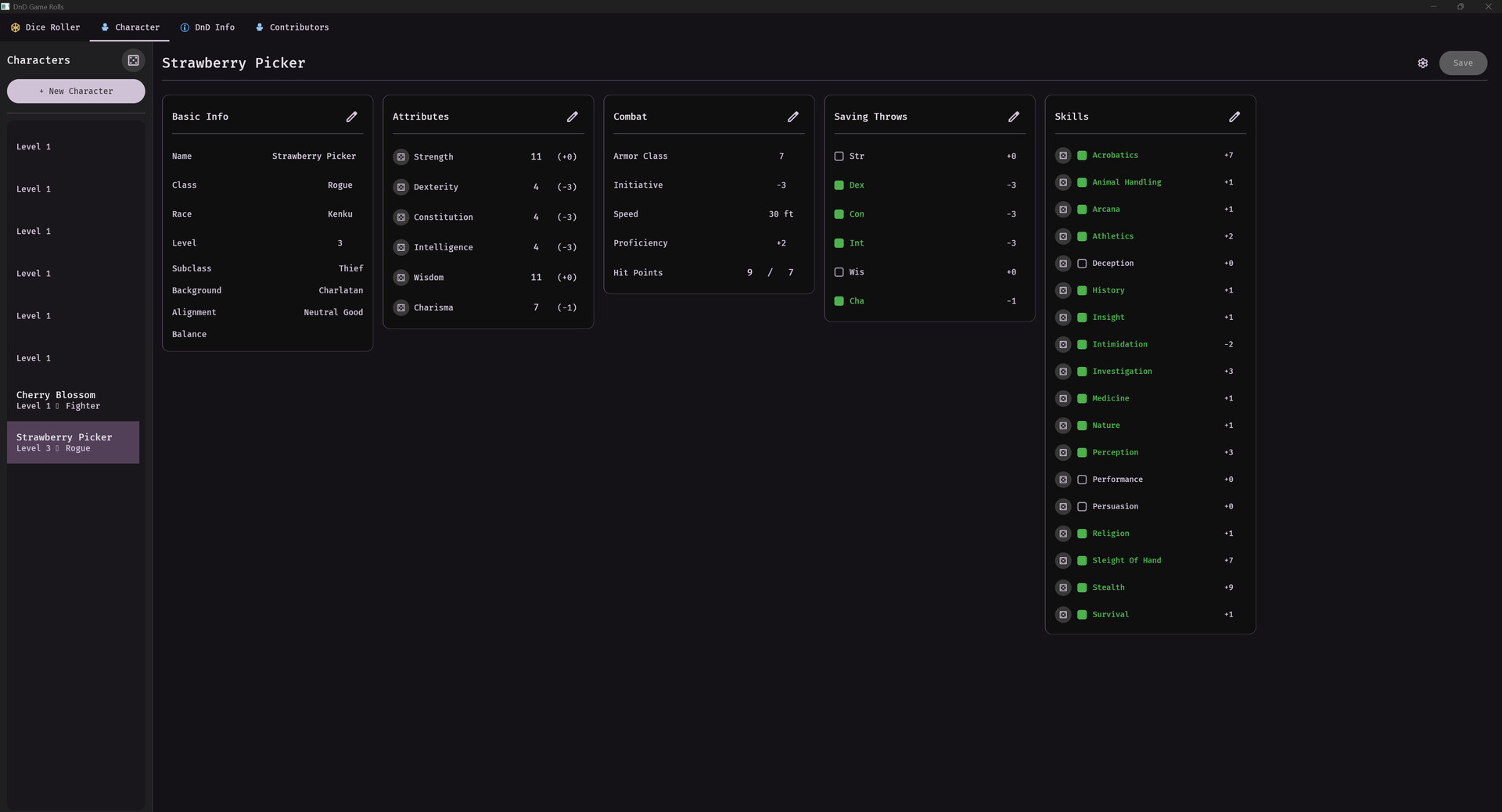 DnD Game Rolls screenshot 3