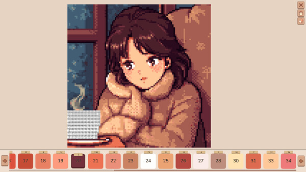 Screenshot 4 of Cozy Pixel Painter - final gameplay screenshot