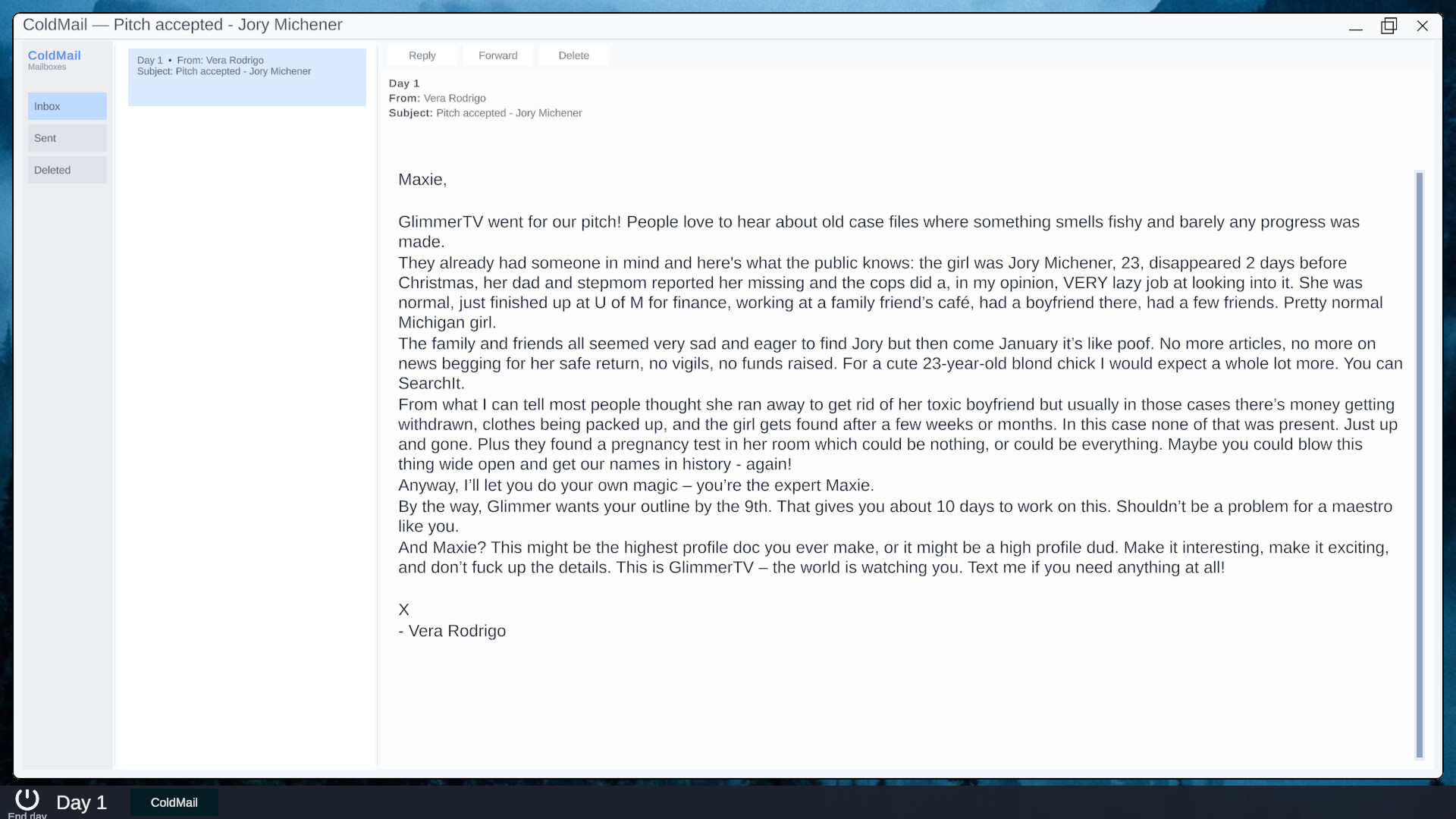The Cold Cases: Remembering Jory screenshot 2