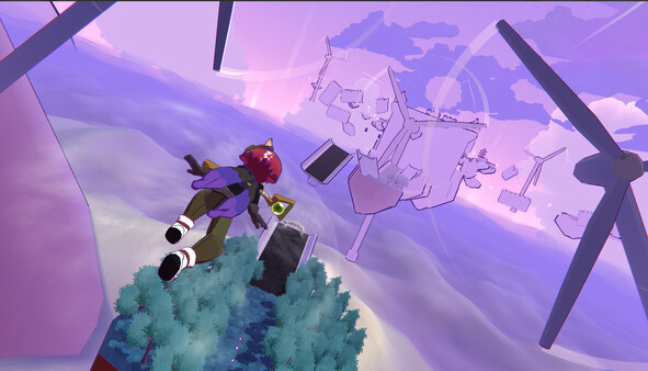 Screenshot of Nira: Across Skies gameplay showing in-action mechanics