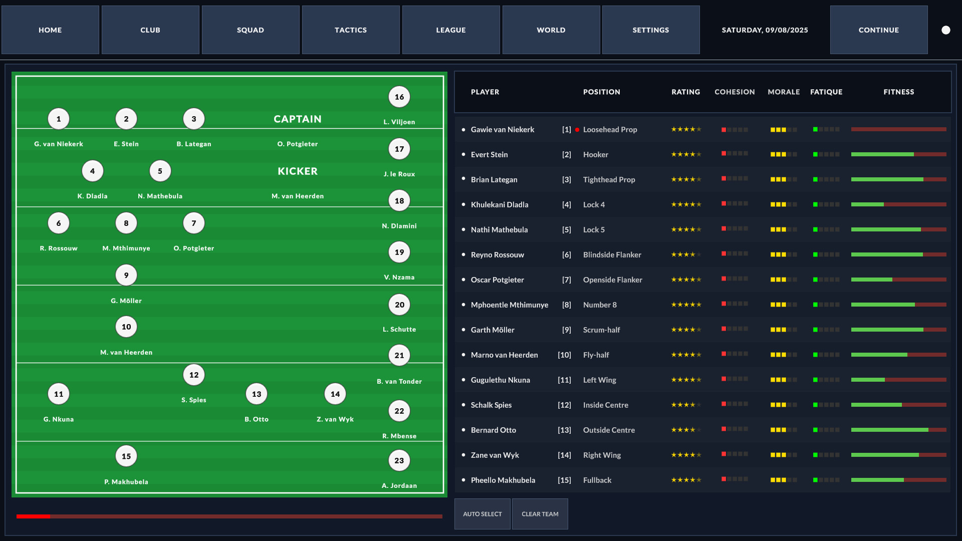 Rugby Career Manager screenshot 3