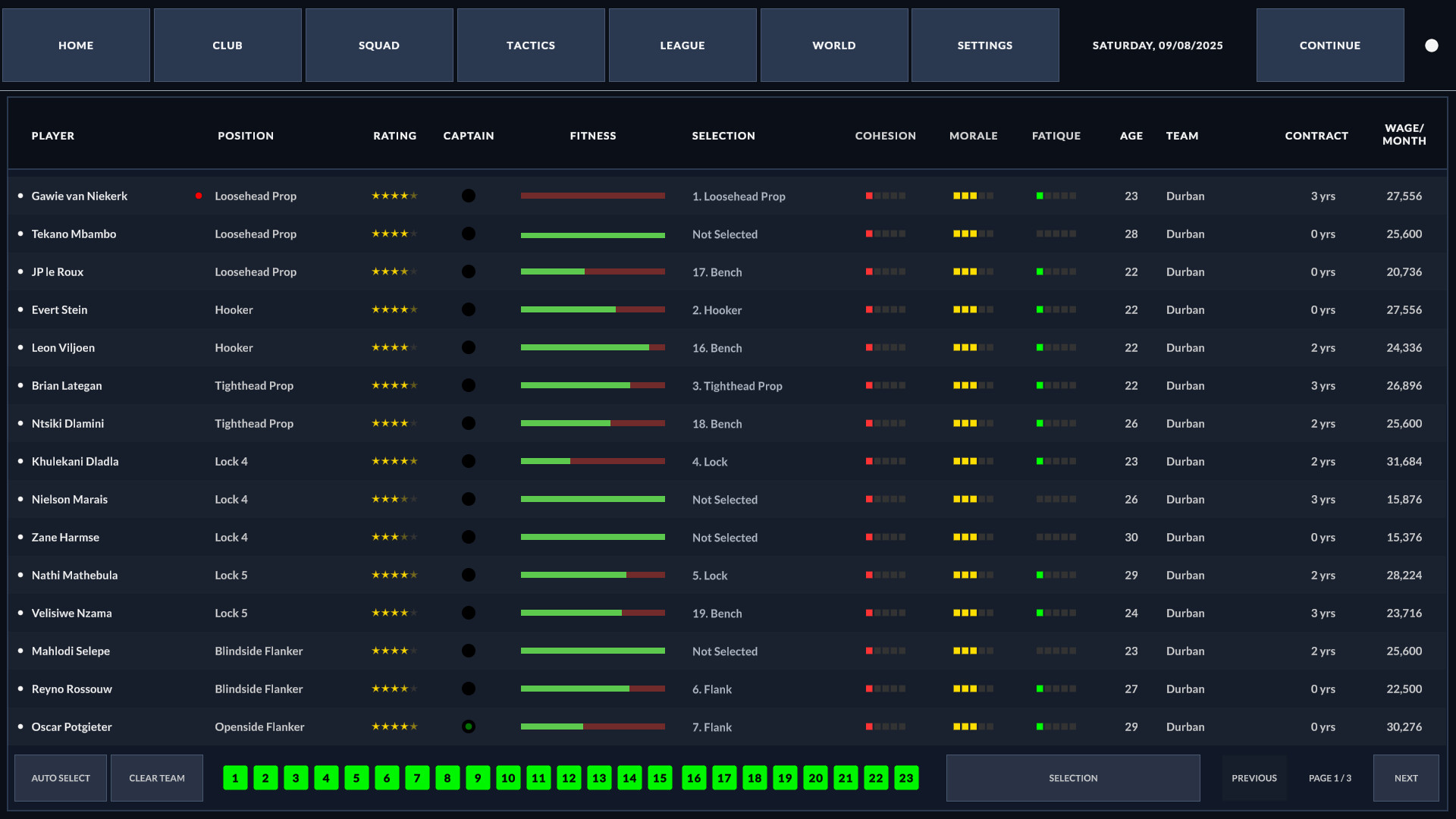 Rugby Career Manager screenshot 2