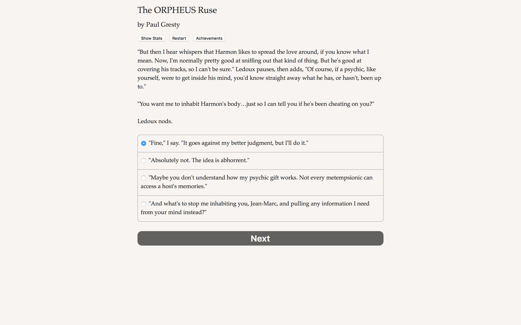 The ORPHEUS Ruse screenshot #3
