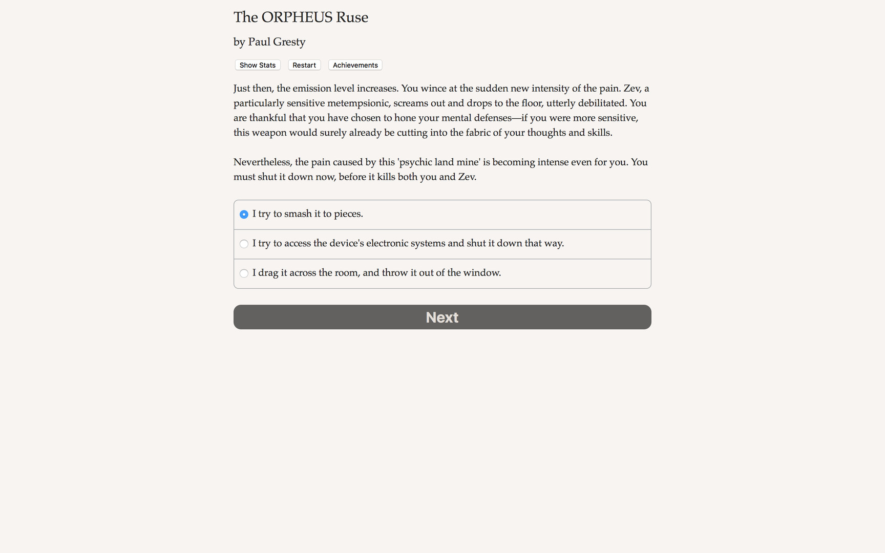The ORPHEUS Ruse screenshot #1
