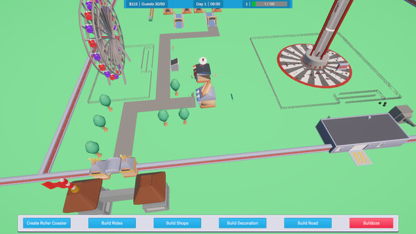 Screenshot 3 of Roller Coaster Park Simulator - more gameplay footage