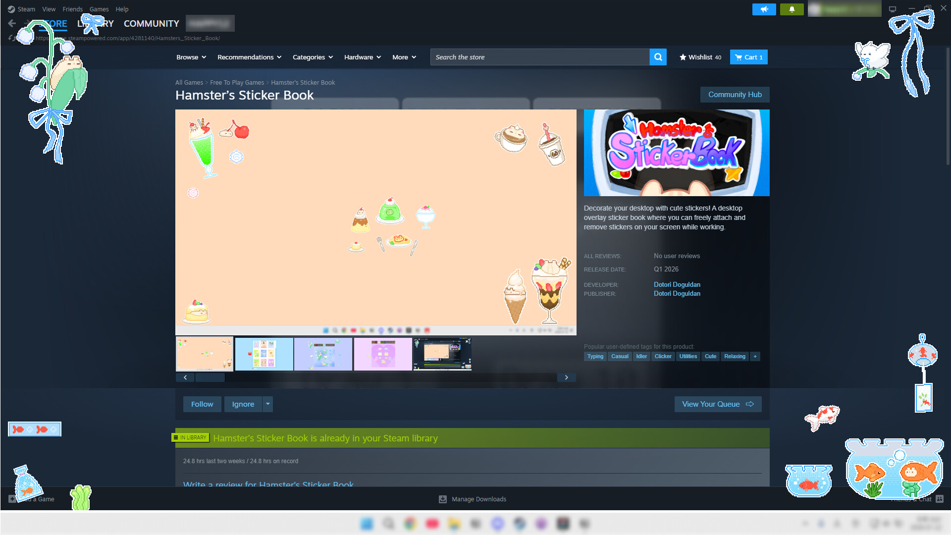 Hamster’s Sticker Book – Screenshot 1