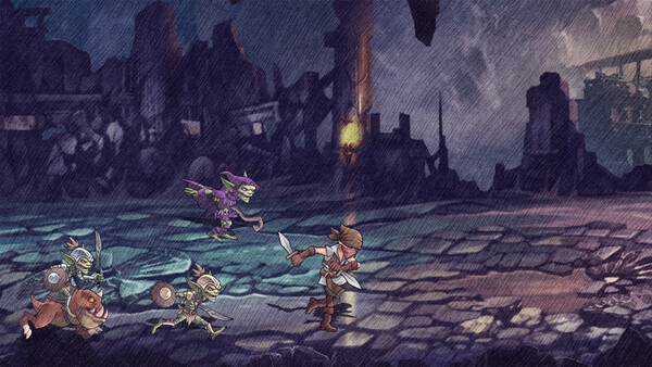 Screenshot of Multi Class Quest gameplay showing in-action mechanics