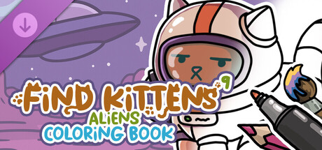 FIND KITTENS 9: Aliens - Coloring Book