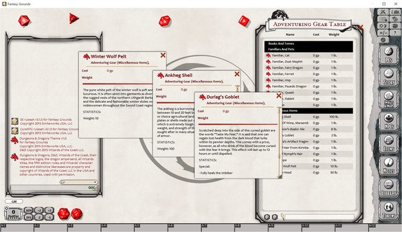 Fantasy Grounds - Baldur's Gate: Enhanced Edition Item Pack