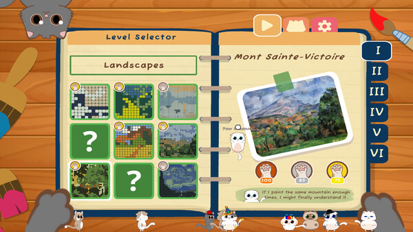 Screenshot of Cozy Paintings