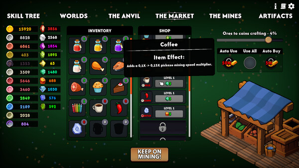 Keep on Mining! - Worlds screenshot