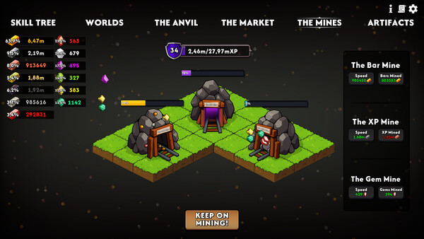 Keep on Mining! - Worlds screenshot