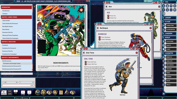Fantasy Grounds - G.I. JOE Roleplaying Game Hawk's Personnel Files screenshot 5