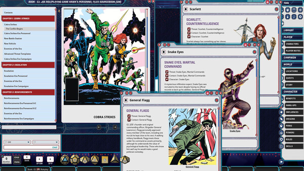 Fantasy Grounds - G.I. JOE Roleplaying Game Hawk's Personnel Files screenshot 3