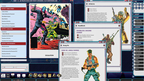 Fantasy Grounds - G.I. JOE Roleplaying Game Hawk's Personnel Files screenshot 4