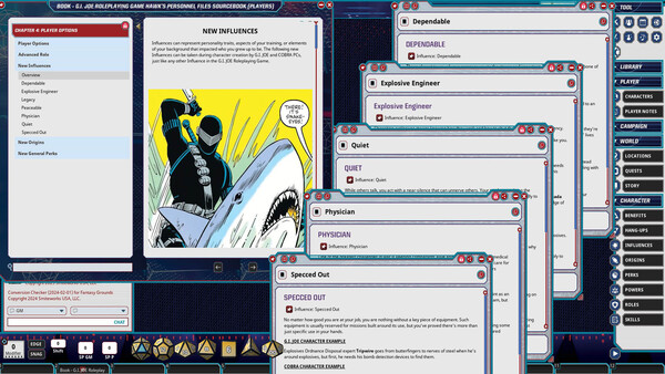 Fantasy Grounds - G.I. JOE Roleplaying Game Hawk's Personnel Files screenshot 6
