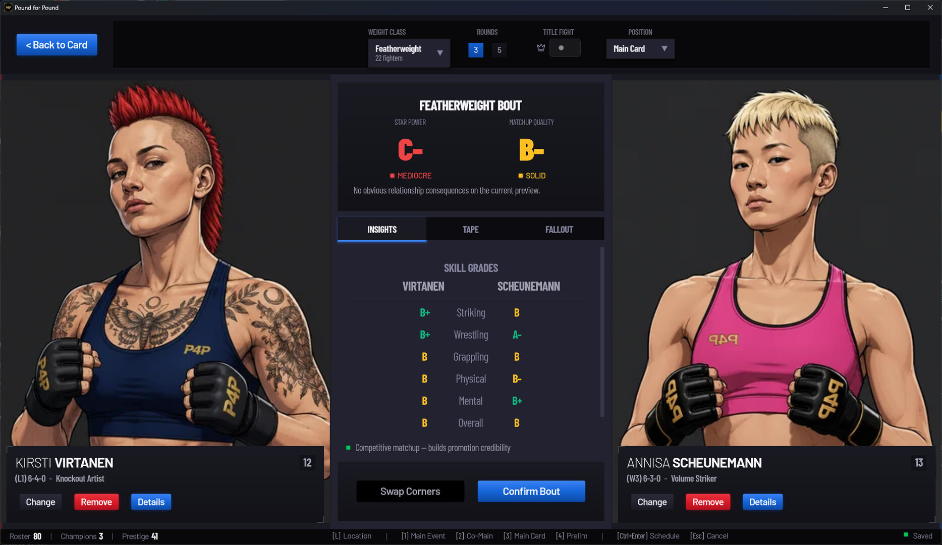 Pound for Pound: MMA Promotion Simulator