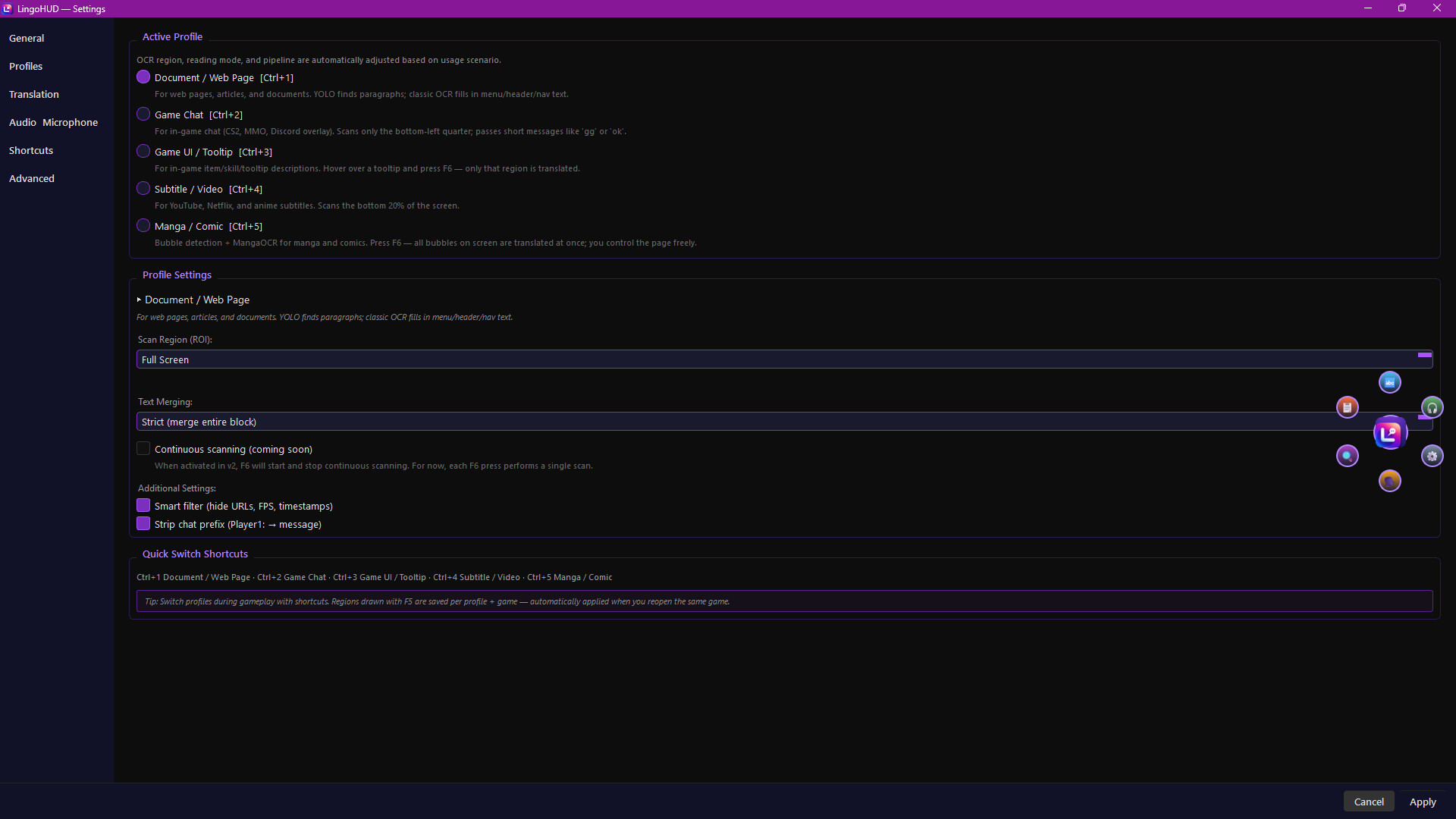 LingoHUD screenshot 2