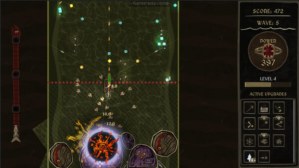 Screenshot of Abyssal Merge gameplay showing in-action mechanics
