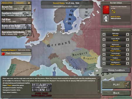 Hearts of Iron III: For the Motherland.