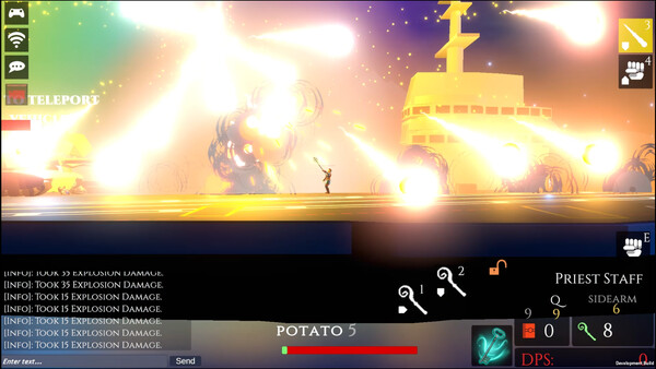 Screenshot of The Last Angel gameplay showing in-action mechanics