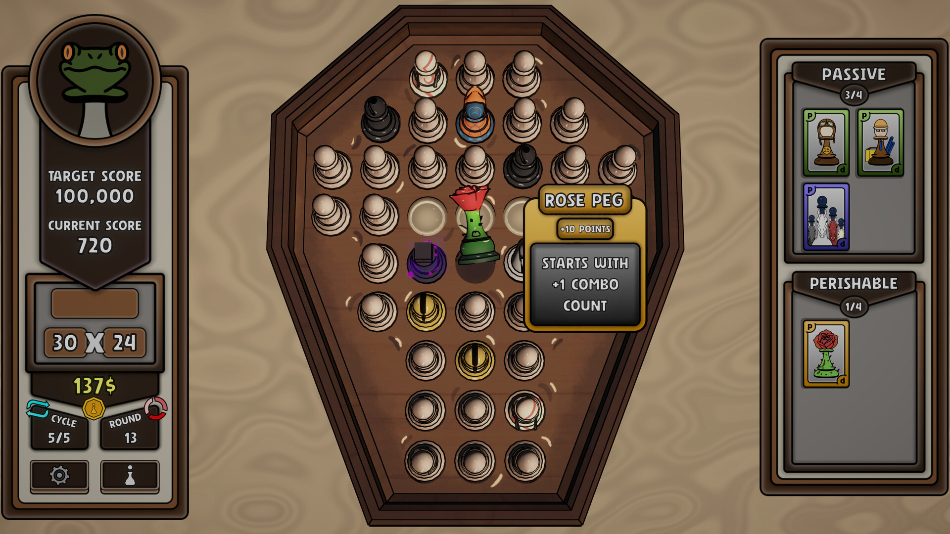 PEGTURE: Peg Solitaire Roguelike
