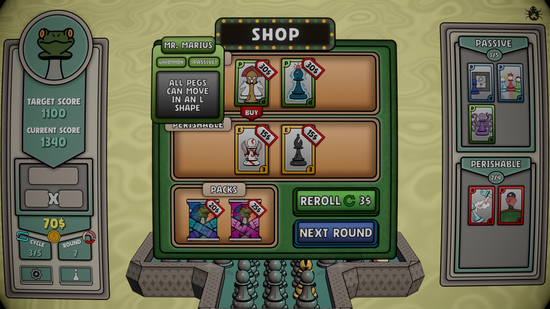 PEGTURE: Peg Solitaire Roguelike screenshot #2
