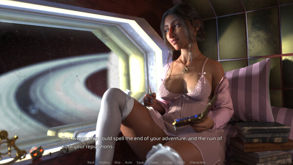 Screenshot of The Velan Reach - Book One: An Unbroken Line gameplay showing in-action mechanics