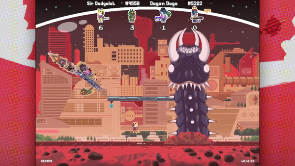 Screenshot of Nifty Smashers Origins gameplay showing in-action mechanics