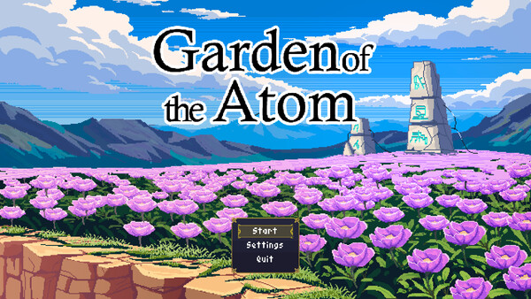 Screenshot of Garden of the Atom gameplay showing in-action mechanics