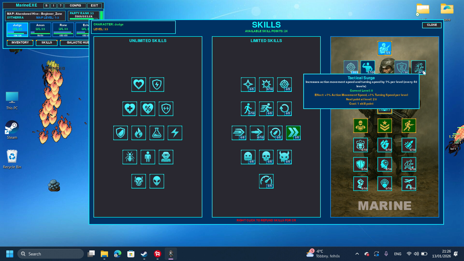 MARINE.EXE - Desktop RPG screenshot #7