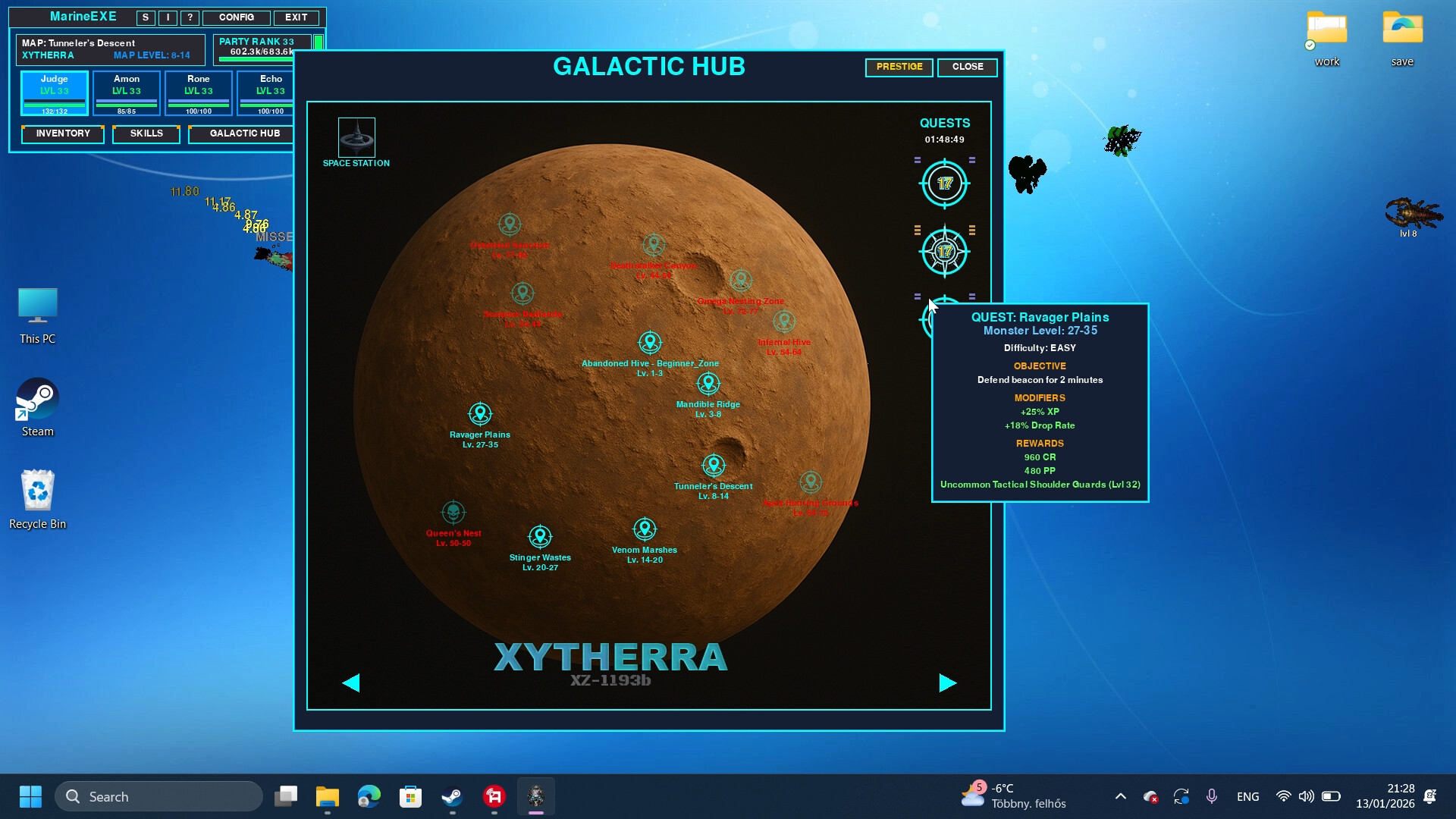 MARINE.EXE - Desktop RPG screenshot #10