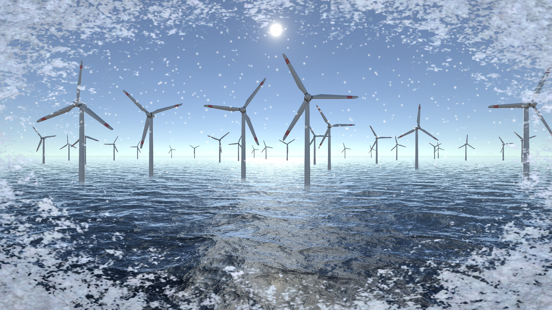Wind Turbines Ocean Meditation screenshot #3